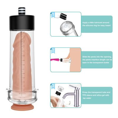 전기는 남근 Mens 성 장난감 LCD 디스플레이 USB 재충전용 15cm를 확대합니다