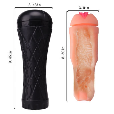 ABS TPE 현실적인 남성 자위 장난감 24cm 구강 질