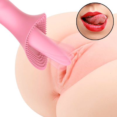 두 배 자극 5.9inch 꿀 성 장난감 빨판 혀 10 빈도