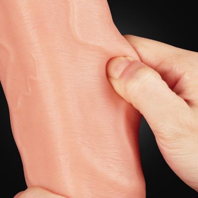 딜도에 12inch 듀얼 레이어 실리콘 현실적인 수탉 방수 스트랩