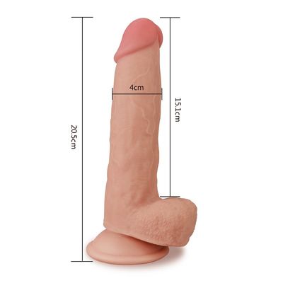 7.5inch 이중 층 현실적인 항문 섹스 토이 남근 딜도 라구 딜도 레즈비언 자위