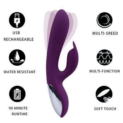 USB 충전 22.5cm 진동기 성 장난감 건강한 실리콘 10 속도