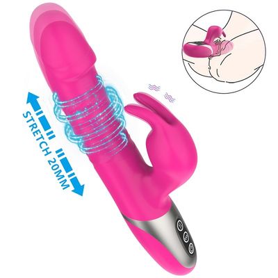 망원경 토끼 음핵 자극기 215mm 혀 핥는 섹스 토이