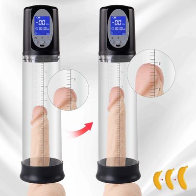 증명되는 29cm 자동적인 Mens 성 장난감 LCD 디스플레이 동전 확대 펌프 ROHS